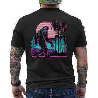 Bigfoot Sasquatch Cool Yeti Vaporwave Men's T-shirt Back Print - Thegiftio UK