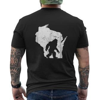 Bigfoot Sasquatch Sighted In State Of Wisconsin Mens Back Print T-shirt - Thegiftio UK