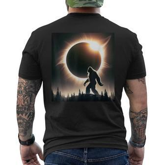 Bigfoot Solar Eclipse 2024 Sasquatch Usa April 8 2024 Yeti Men's T-shirt Back Print - Seseable