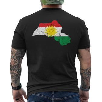 Her Biji Kurdistan Kurden With Kurdistan Flag T-Shirt mit Rückendruck - Seseable