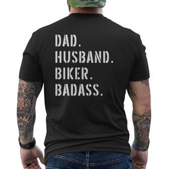 Biker Motorcycle Dad From Daughter Son Wife Mens Back Print T-shirt | Mazezy