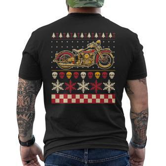 Biker Motorcycle Rider Style Ugly Sweater Men's T-shirt Back Print | Mazezy