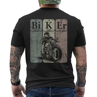 Biker Periodic Table Elements Motorcycle Biking Vintage Men's T-shirt Back Print - Monsterry DE