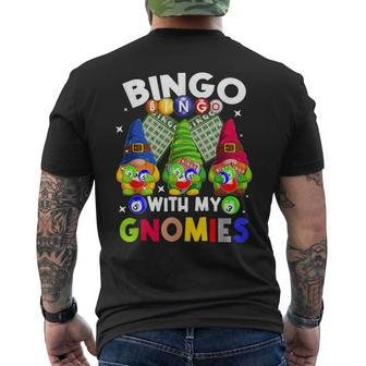 Bingo With My Gnomies Gambling Bingo Player Gnome Buddies Men's T-shirt Back Print - Thegiftio UK