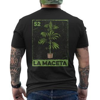 Bingo Spanish Cannabis Mexican Lottery La Maceta Themed Men's T-shirt Back Print - Monsterry AU