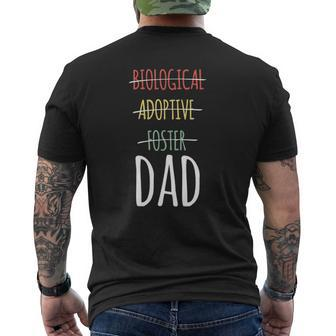 Biological Adoptive Foster Dad T Mens Back Print T-shirt | Mazezy