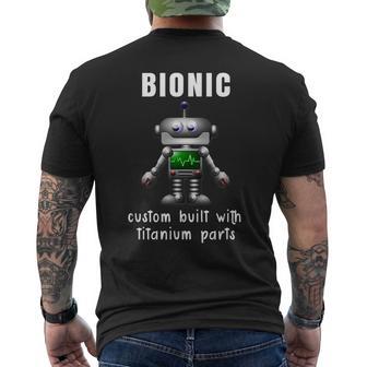 Bionic Custom Built Titanium Parts Knee Or Hip Replacement Men's T-shirt Back Print - Monsterry AU