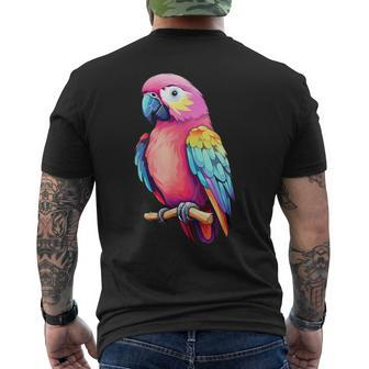 Bird Colourful Parrot Blue T-Shirt mit Rückendruck - Seseable