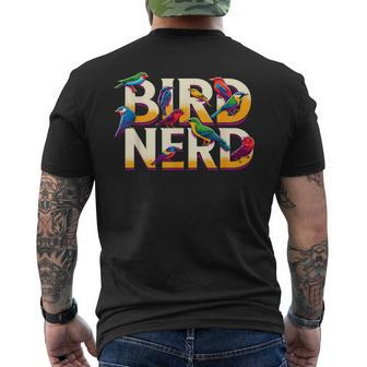 Bird Nerd Birdwatching Birdwatcher Bird Lover Men's T-shirt Back Print - Monsterry UK