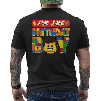 Im The Birthday Boy Building Brick Family Matching Men's T-shirt Back Print - Seseable
