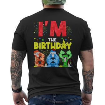 Im The Birthday Boy Gorilla Game Family Matching Men's T-shirt Back Print - Monsterry CA