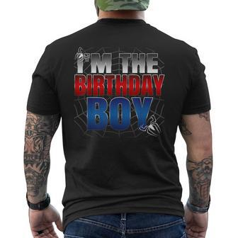 Im The Birthday Boy Spider Web Family Matching Men's T-shirt Back Print - Seseable
