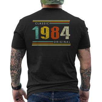 Birthday Classic Of 1984 Original 39Th Retro Men's T-shirt Back Print - Seseable
