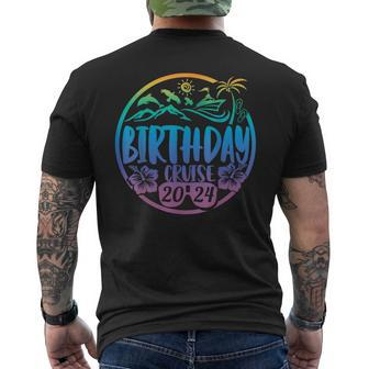 Birthday Cruise 2024 Family Cruise Trip Summer Vacation Men's T-shirt Back Print - Seseable