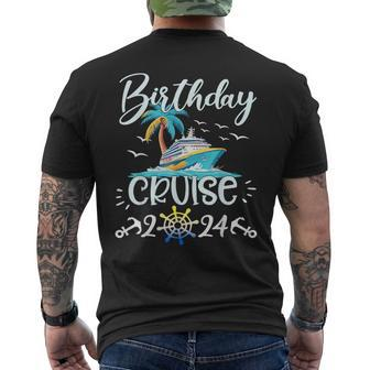 Birthday Cruise 2024 Family Cruise Trip Summer Vacation Men's T-shirt Back Print - Thegiftio UK