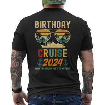 Birthday Cruise 2024 Squad Family Vacation Summer Men's T-shirt Back Print - Seseable