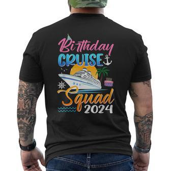 Birthday Cruise Squad 2024 Birthday Trip Party Vacation Men's T-shirt Back Print - Thegiftio