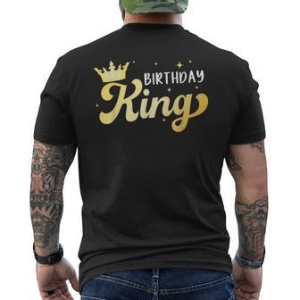 Birthday King For Boys And Matching Birthday Men's T-shirt Back Print - Seseable