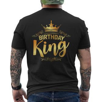Birthday King Crown Fathers Day Birthday Men's T-shirt Back Print - Thegiftio UK