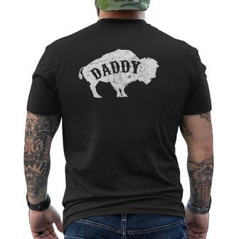 Bison Buffalos Daddy For Dad Men Mens Back Print T-shirt | Mazezy