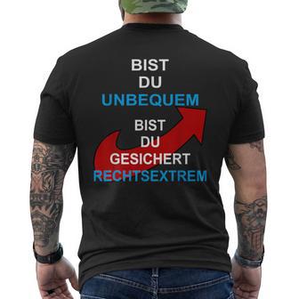 Bist Du Unbequem Bist Du Gesicher T-Shirt mit Rückendruck - Seseable