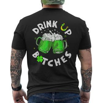 Bitches Drink Up St Patrick's Day Beer Lover Womens Men's T-shirt Back Print - Thegiftio