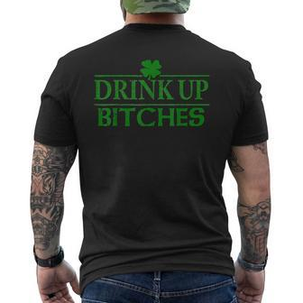 Bitches Drink Up St Patrick's Day Cute Men's T-shirt Back Print - Seseable