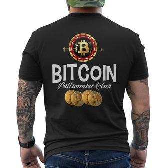 Bitcoin Billionaire Club Cryptocurrency Investors Men's T-shirt Back Print - Monsterry CA