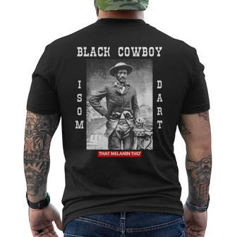Black Cowboy Isom Dart African American Black Cowboy History Men's T-shirt Back Print - Thegiftio UK