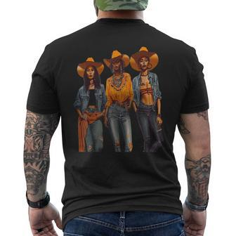 Black Cowgirls African American Texas Girls Women Men's T-shirt Back Print - Monsterry DE
