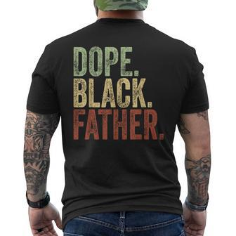 Black Dad Dope Black Father Father's Day Daddy Dada Men's T-shirt Back Print - Seseable