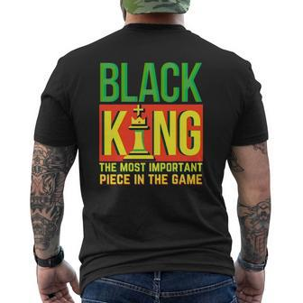 Black Dad Father's Day Juneteenth Black King Most Important Mens Back Print T-shirt | Mazezy