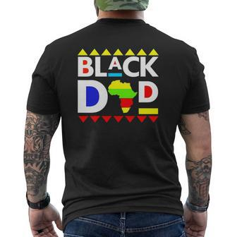 Black Dad Juneteenth King Father Africa Men Melanin Boys Son Mens Back Print T-shirt | Mazezy