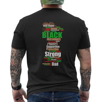 Black Dad Mens Back Print T-shirt | Mazezy