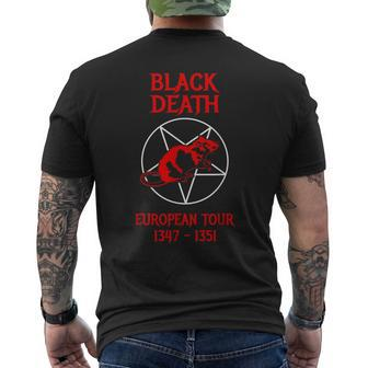 Black Death European Tour History Men's T-shirt Back Print - Monsterry CA