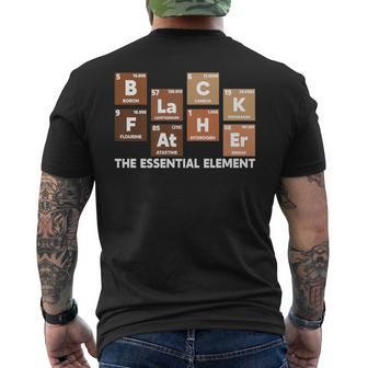 Black Father The Essential Element Fathers Day Black History Men's T-shirt Back Print - Seseable