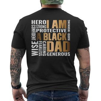 Black Father King Fathers Day Dad Matter Husband Dope Leader Men's T-shirt Back Print - Monsterry