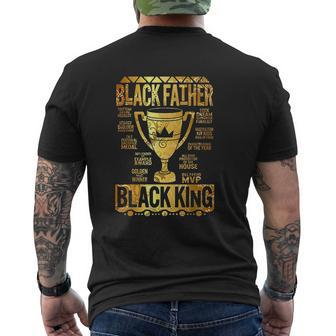Black Father King Fathers Day Dad Matter Husband Dope Leader V2 Mens Back Print T-shirt - Thegiftio