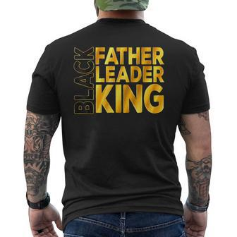 Black Father Leader King African Afro Junenth Fathers Day Men's T-shirt Back Print - Thegiftio UK