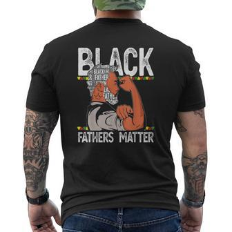 Black Father Matter Dope Black Dad King Fathers Day Mens Back Print T-shirt | Mazezy