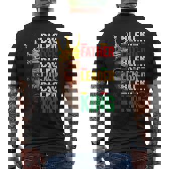 Black Fathers Day Black Leader King Dad African American Men's T-shirt Back Print - Seseable