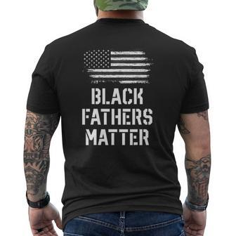 Black Fathers Matter S For Men American Flag Usa Dad Mens Back Print T-shirt | Mazezy