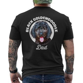 Black Goldendoodle Dog Dad Mens Back Print T-shirt - Thegiftio UK