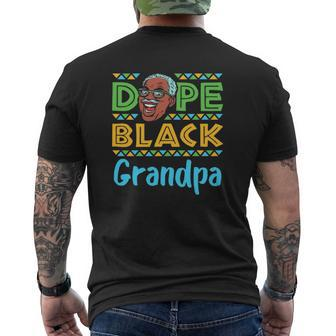 Black Grandfather Dope Black Grandpa Black History Month Mens Back Print T-shirt | Mazezy