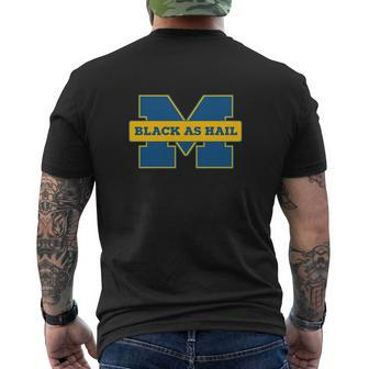Black As Hail Michigan Mens Back Print T-shirt - Thegiftio UK