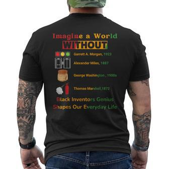 Black Inventors Their Timeless Contributions Black History Men's T-shirt Back Print | Mazezy CA