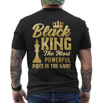 Black King The Most Powerful Piece In The Game Boy Men's T-shirt Back Print - Monsterry CA