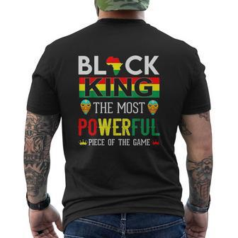 Black King The Most Powerful Piece In The Game Men Boy Mens Back Print T-shirt - Thegiftio UK