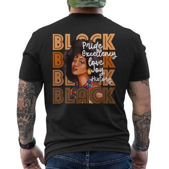 Black Pride Excellency Love Joy History Junenth Men's T-shirt Back Print - Monsterry AU
