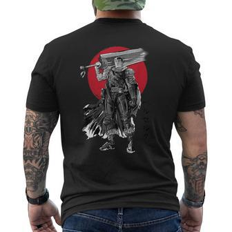 Black Swordsman Sumi E Men's T-shirt Back Print - Thegiftio UK
